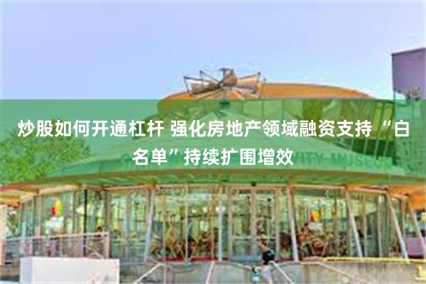 炒股如何开通杠杆 强化房地产领域融资支持 “白名单”持续扩围增效