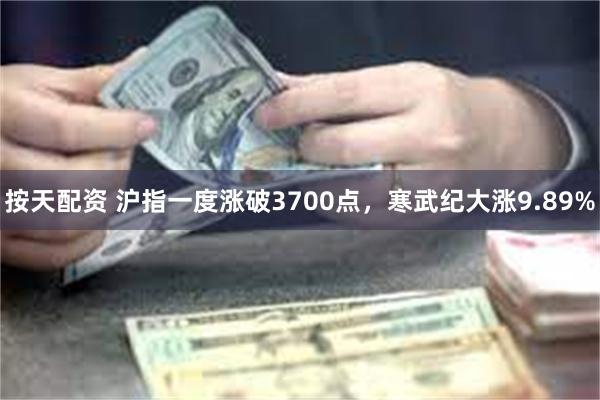 按天配资 沪指一度涨破3700点，寒武纪大涨9.89%