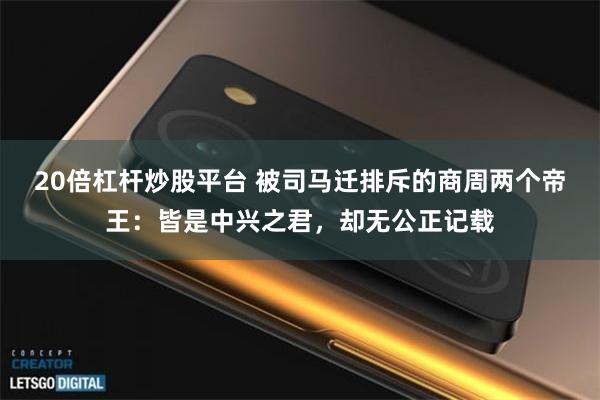 20倍杠杆炒股平台 被司马迁排斥的商周两个帝王：皆是中兴之君，却无公正记载