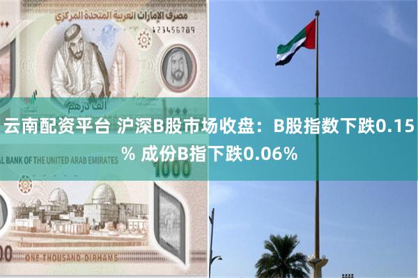 云南配资平台 沪深B股市场收盘：B股指数下跌0.15% 成份B指下跌0.06%